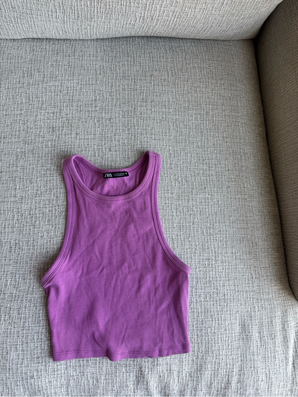 ZARA cropped Ribbed Tank Top